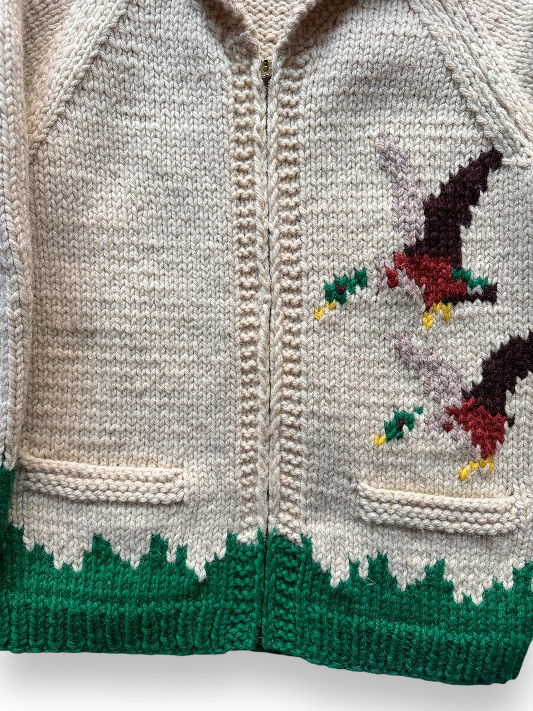 Vintage Duck Themed Cowichan Style Sweater SZ M