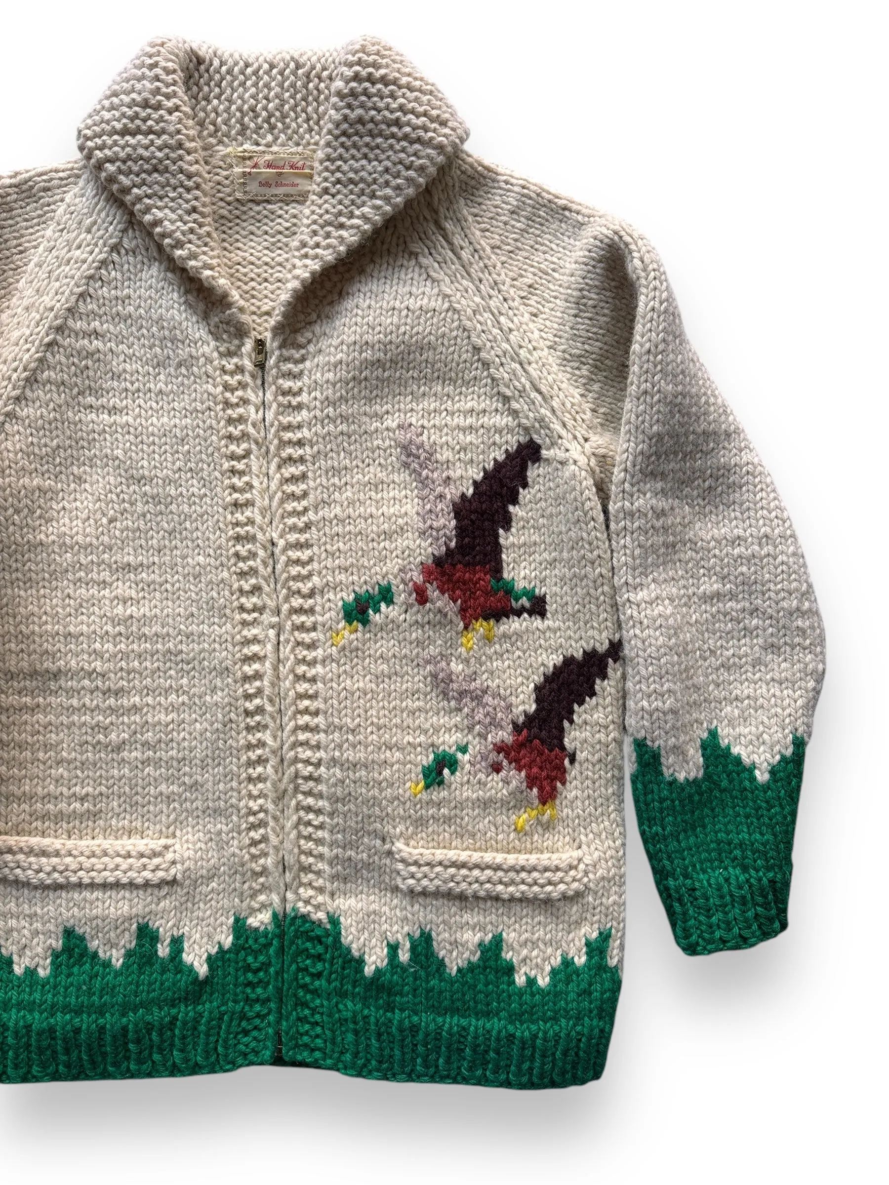 Vintage Duck Themed Cowichan Style Sweater SZ M