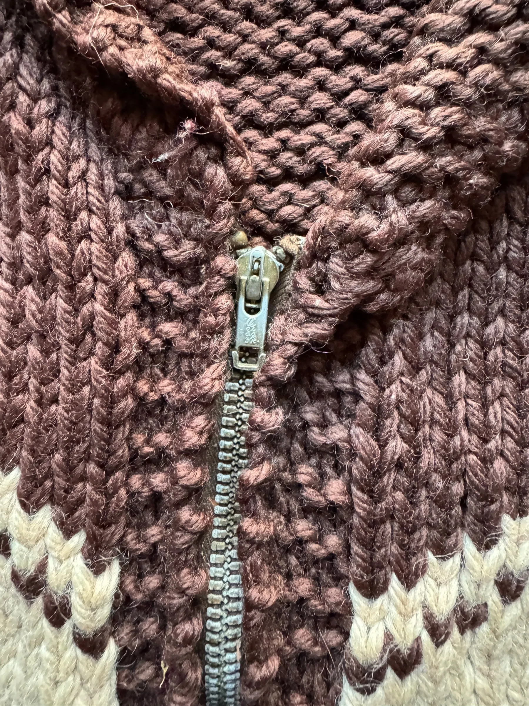 Vintage Horse Themed Cowichan Style Sweater SZ L