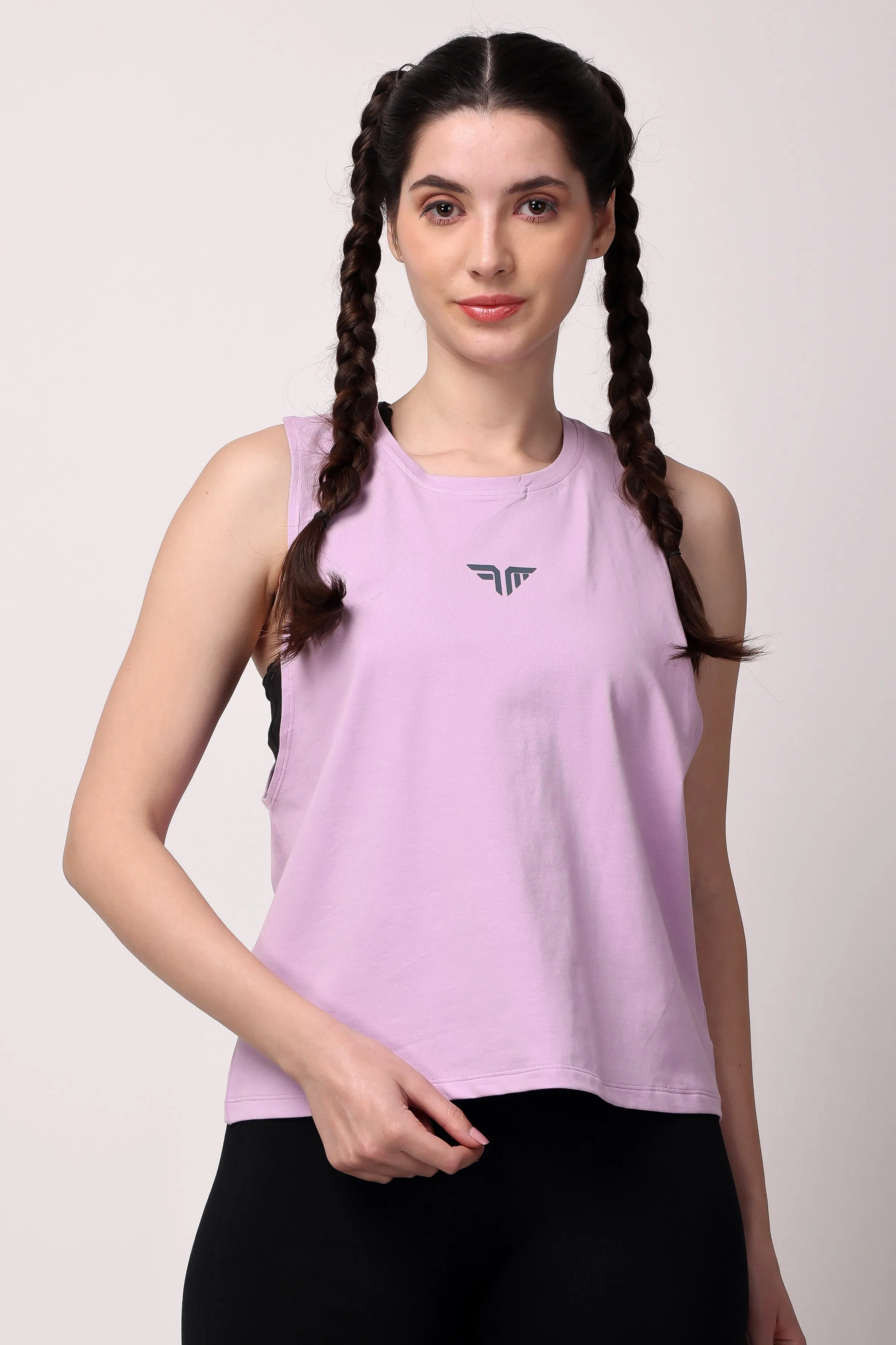 VivActive Cotton Tank Tops - Lilac