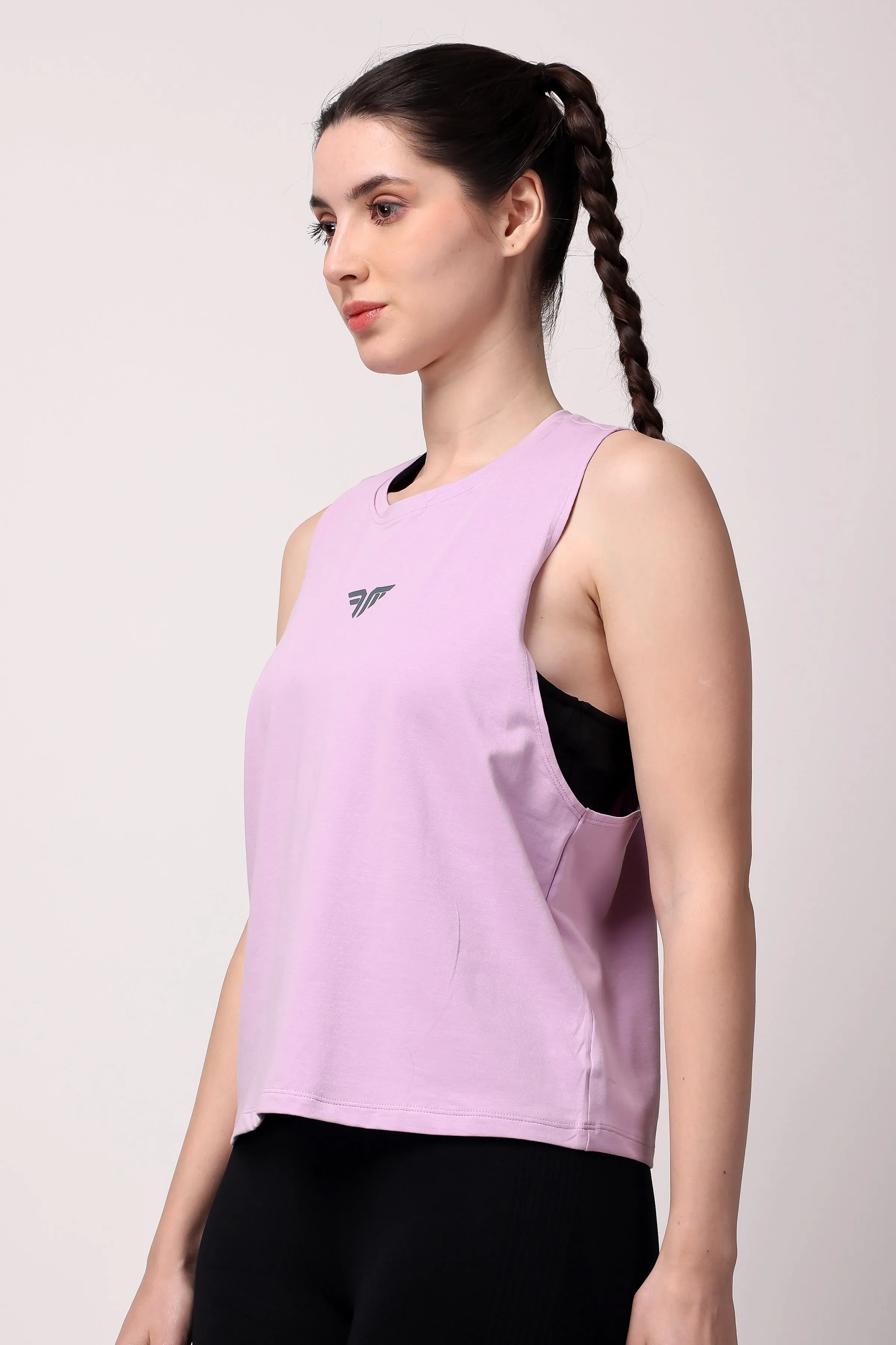 VivActive Cotton Tank Tops - Lilac