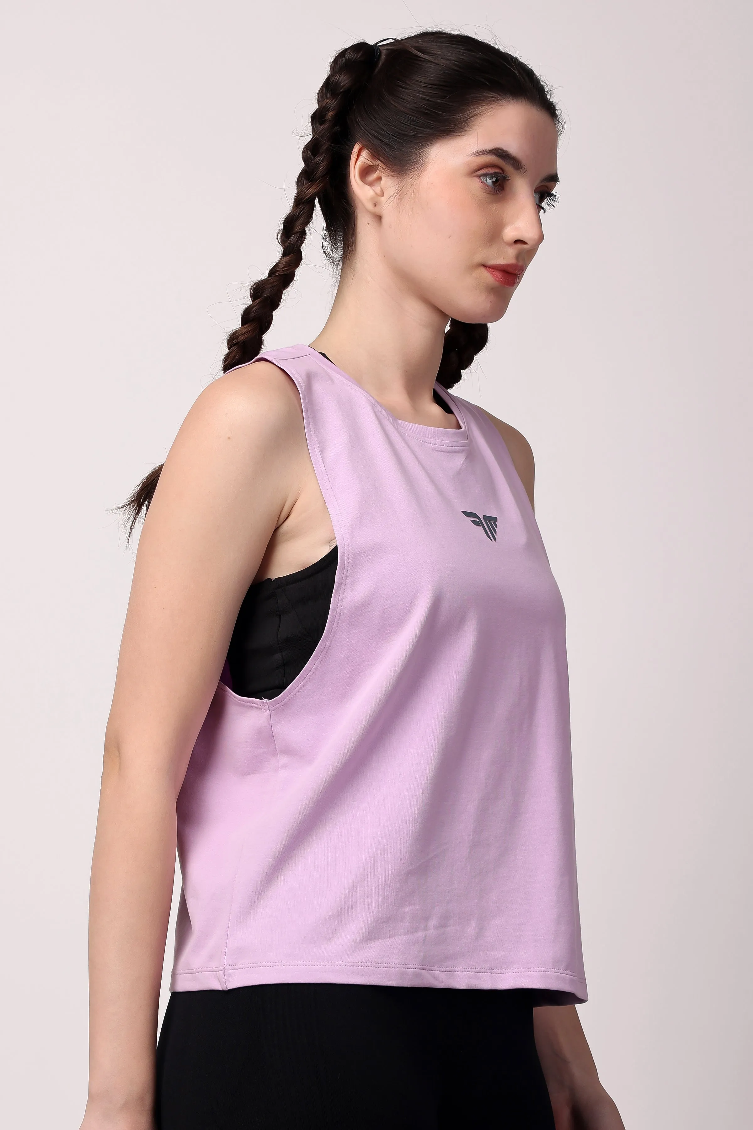 VivActive Cotton Tank Tops - Lilac