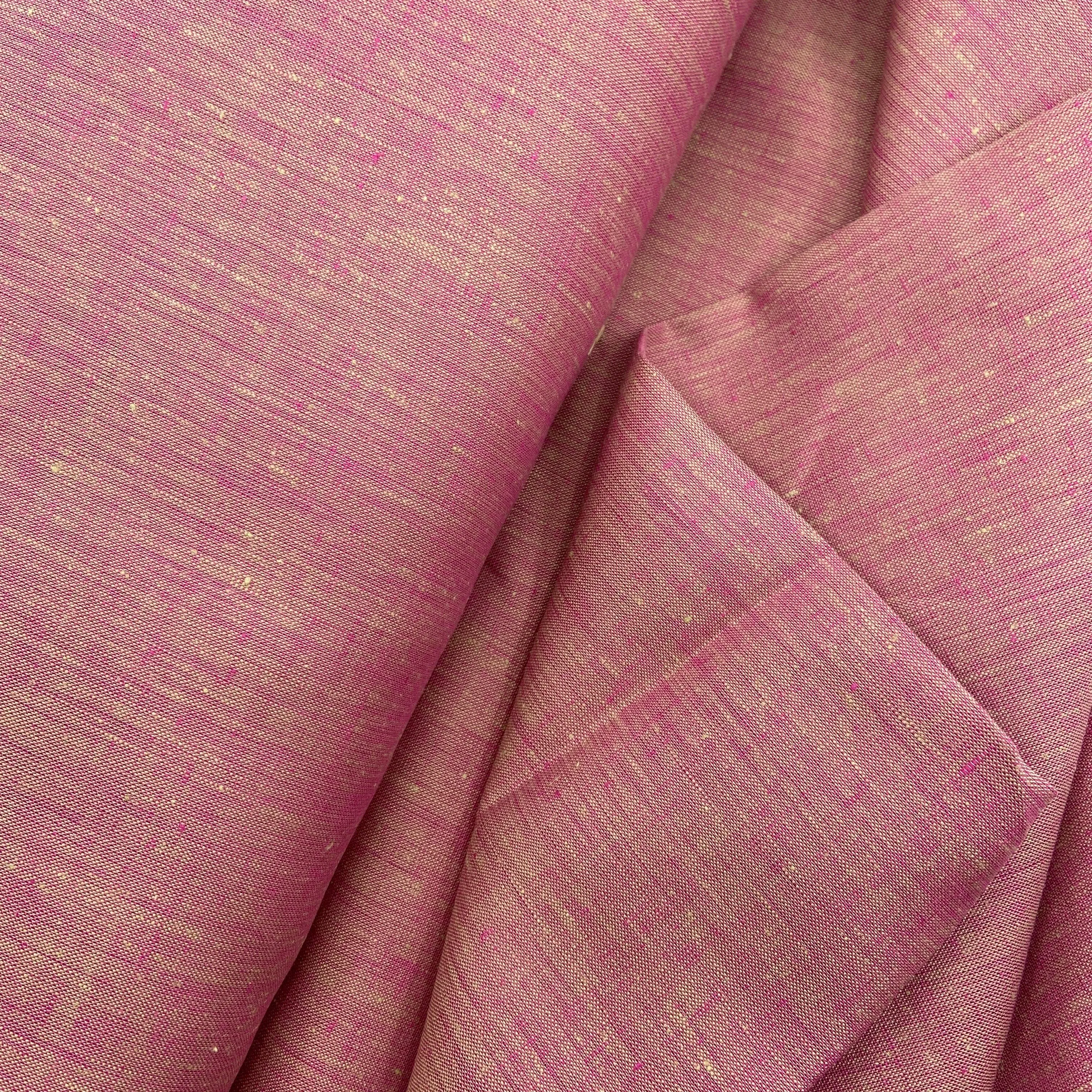 Yarn Dyed 100% Linen in Pink Roses